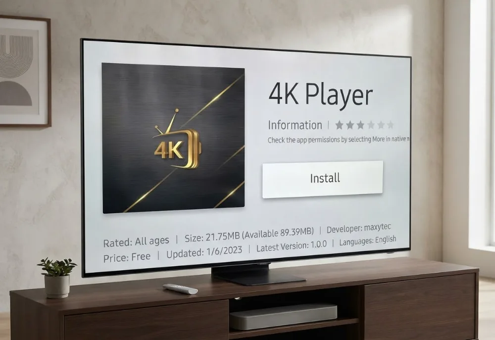 تطبيق 4K Player لشاشات التلفزيون